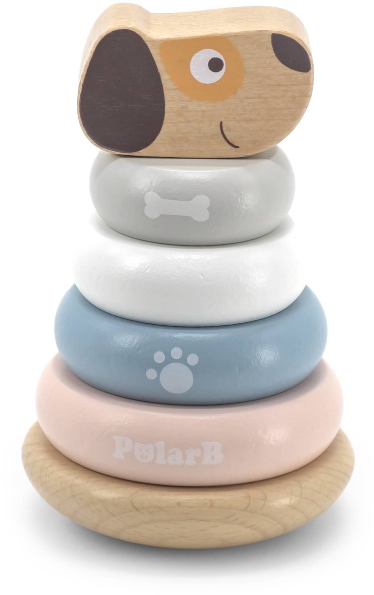 PolarB Puppy Houten Tuimelring Piramide 44042