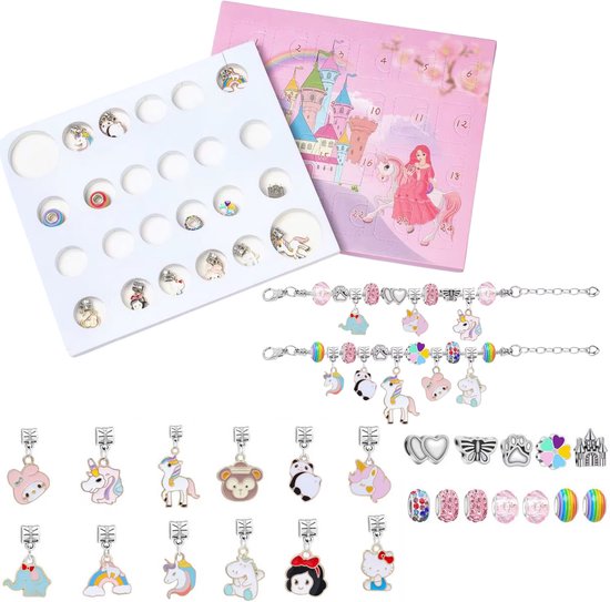 Sieraden set voor meisjes - Armband - Unicorn - Eenhoorn - Sieraden maken - Roze Fantasy Castle Blindbox - Speelgoed - cadeau - afzwemmen - verjaardag