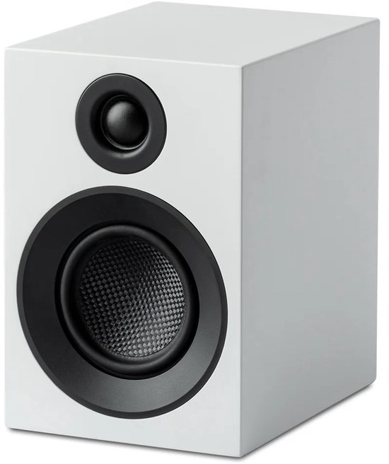 Pro-Ject Speaker Box 3E Carbon Boekenplank Speakers - High-End Geluid - Carbon Afwerking - 2-Weg - Satijn Wit van Pro-Ject — afbeelding 2