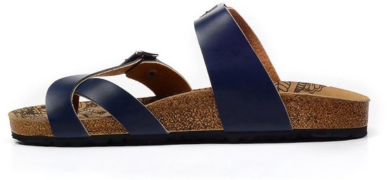 GOBY - Blue - Slippers - Sandales pour femmes - Haute qualité - Fait main - Taille 37