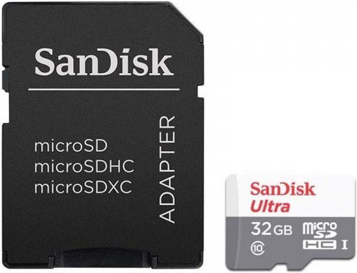 SanDisk Ultra 32 GB microSDHC met SD Adapter 100 Mb/s A1