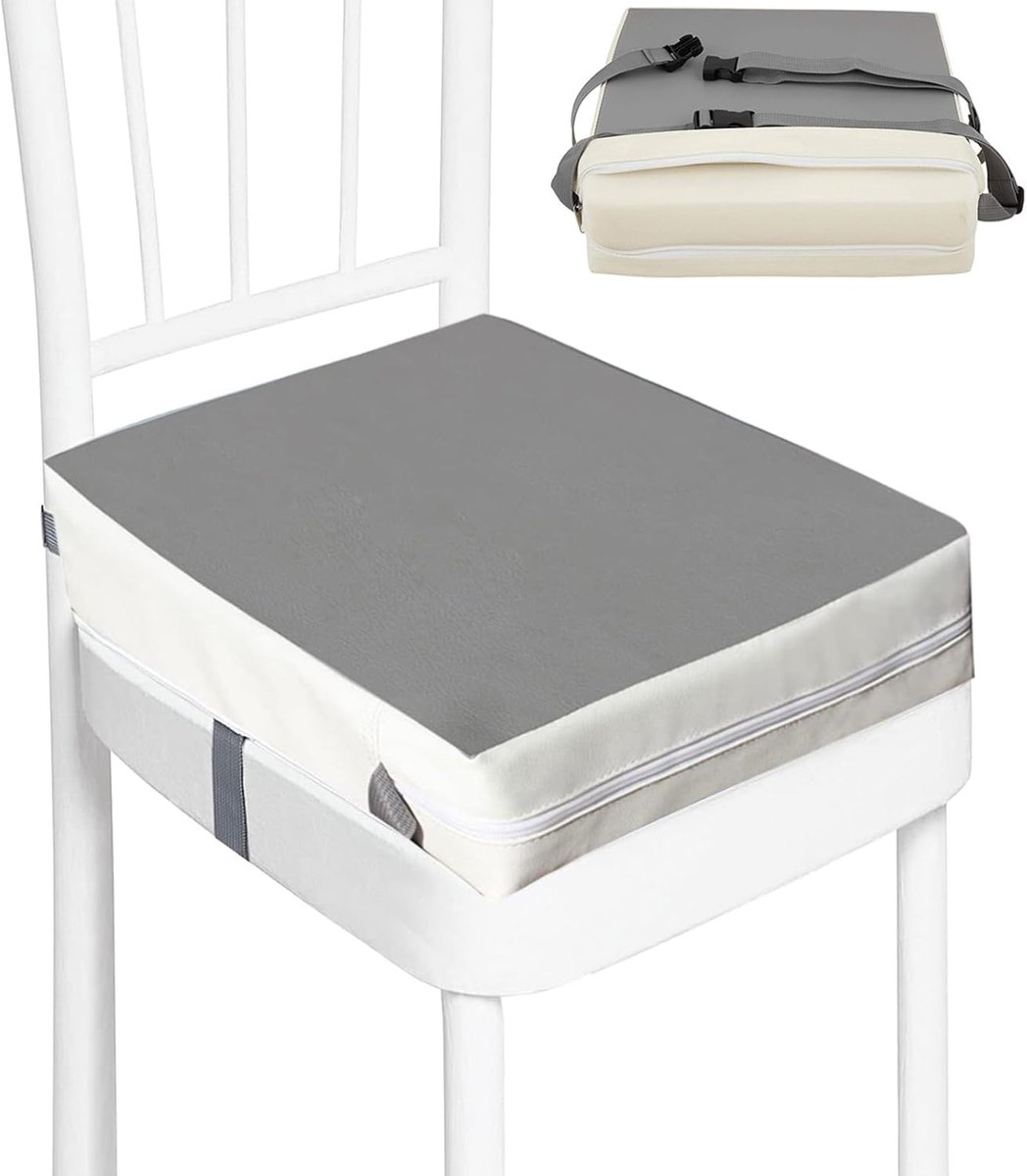 Lexium Stoelverhoger voor Eetkamerstoel - Zitverhoger Peuter Eettafel - Kinderen - Booster Seat - Zitkussen Tafel - Zitverhoger Voor Kinderen & Volwassenen - Stoelverhogers Voor Eettafel - Memory Foam Verhoogkussen - Ergonomisch Comfort
