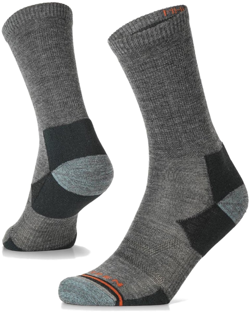 LORPEN Merino Hike Light Crew Wandelsokken Donkergrijs Heren