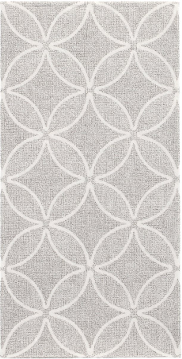 50 Servetten ROYAL Collection 1/8 vouw 40 cm x 40 cm grijs Circle Flowers