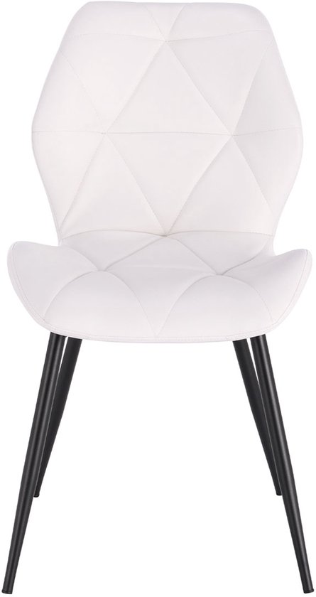 SVITA JAMIE Set van 2 eetkamerstoelen Gestoffeerde stoel zonder