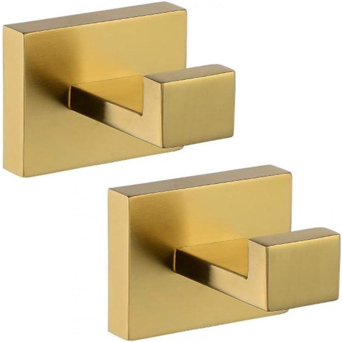 Gouden Handdoekhaak RVS 304 – Muurhaak voor Badkamer, Keuken & Garage, Roestvrij Staal Wandhaak voor Jassen, Badjassen & Kleding (Geborsteld Goud)