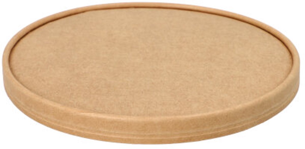 Image of 50 Deksel voor saladeschaal, karton pure rond Ø 18,4 cm bruin