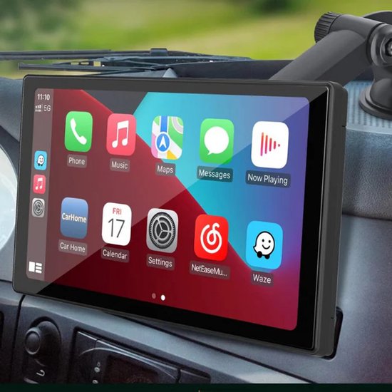 Wireless CarPlay Android Auto 10″ HD Touchscreen Scherm 9001P – Draadloos, Bluetooth, WiFi, Universeel, Plug & Play