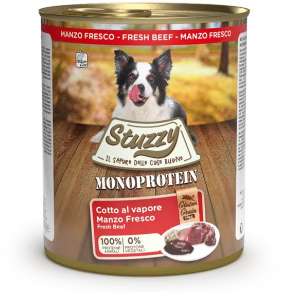 Stuzzy Hondenvoer MonoProtein Rundvlees - 6 x 800 gr - Voordeelverpakking