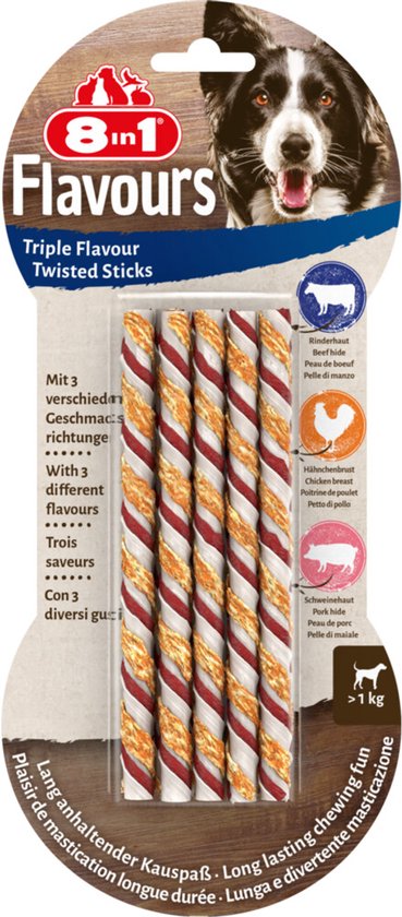8in1 Triple Flavour Sticks - 6 x 10 stuks - Voordeelverpakking