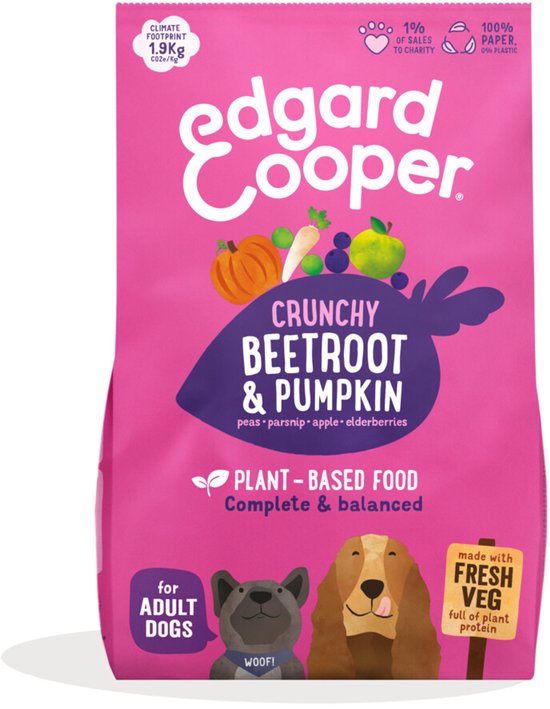Edgard & Cooper Plantbased Adult Rode Biet&Pompoen - Hondenvoer - 7 kg