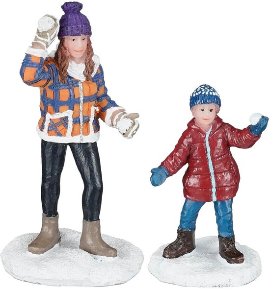 Luville - Snowball Fight Woman and Child - Set van 2