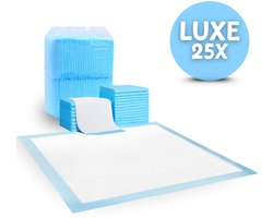 Luxe Incontinentie bed onderleggers - Wegwerp onderleggers - 60x60 cm - 25 stuks - Matrasbeschermers - kleur Blauw