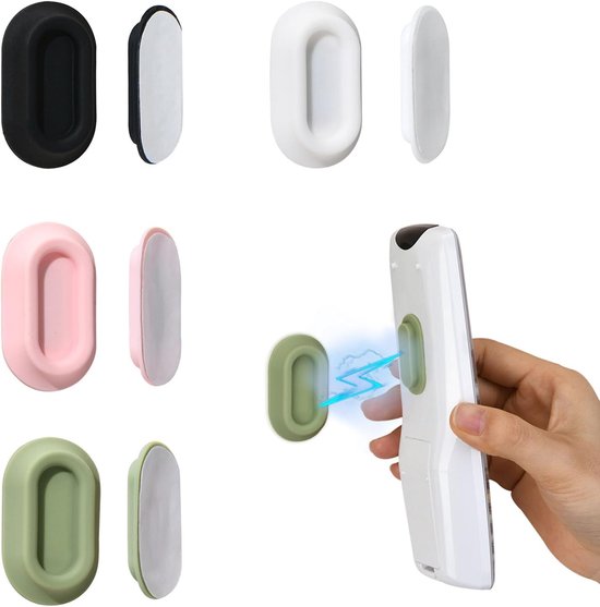 Yamobi 3 stuks magnetische afstandsbedieninghouders, sterke magneethouder, wandgemonteerde afstandsbedieninghouder voor tv, ventilator, airconditioning met zelfklevende achterkant