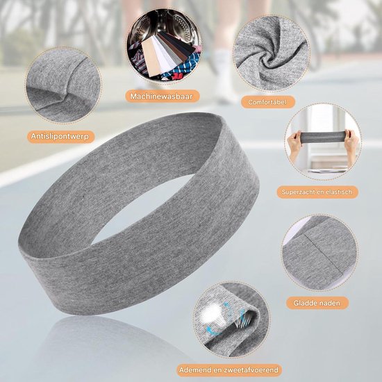 Hoofdband voor dames, winterhaarband voor dames, 2 stuks, gebreide