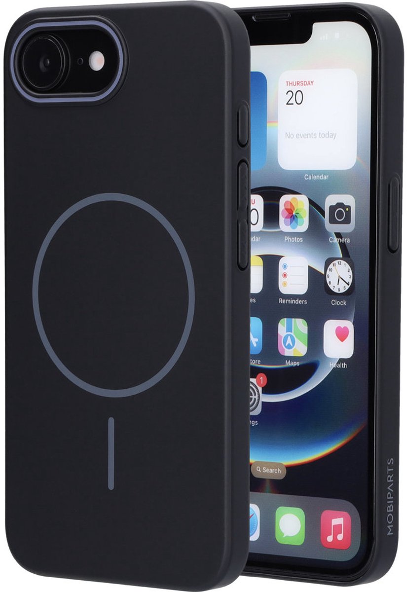 Mobiparts Slim Line Case geschikt voor Apple iPhone 17e/16e - MagSafe Onyx - Zwart