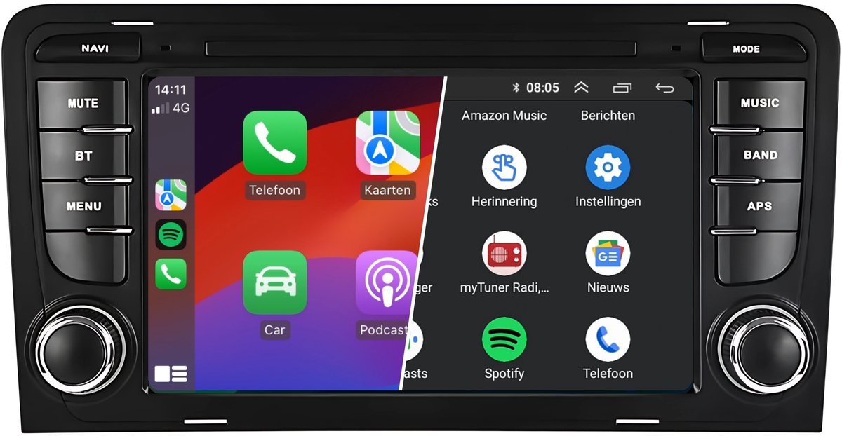 Audi A3 EU Navigatie Autoradio | Bluetooth | S3 RS3 | Android 11