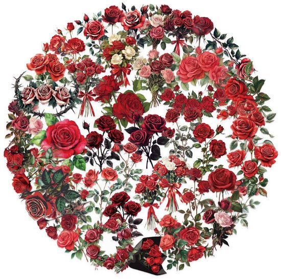 Foto: Ainy romantische bloemen pet stickers 50 stuks voor bullet journal fotoalbum laptop telefoon waterfles en zelfs als muursticker of geschenksticker beloningsstickers knutselen stickervellen voor kinderen en volwassenen cadeau voor vrouwen