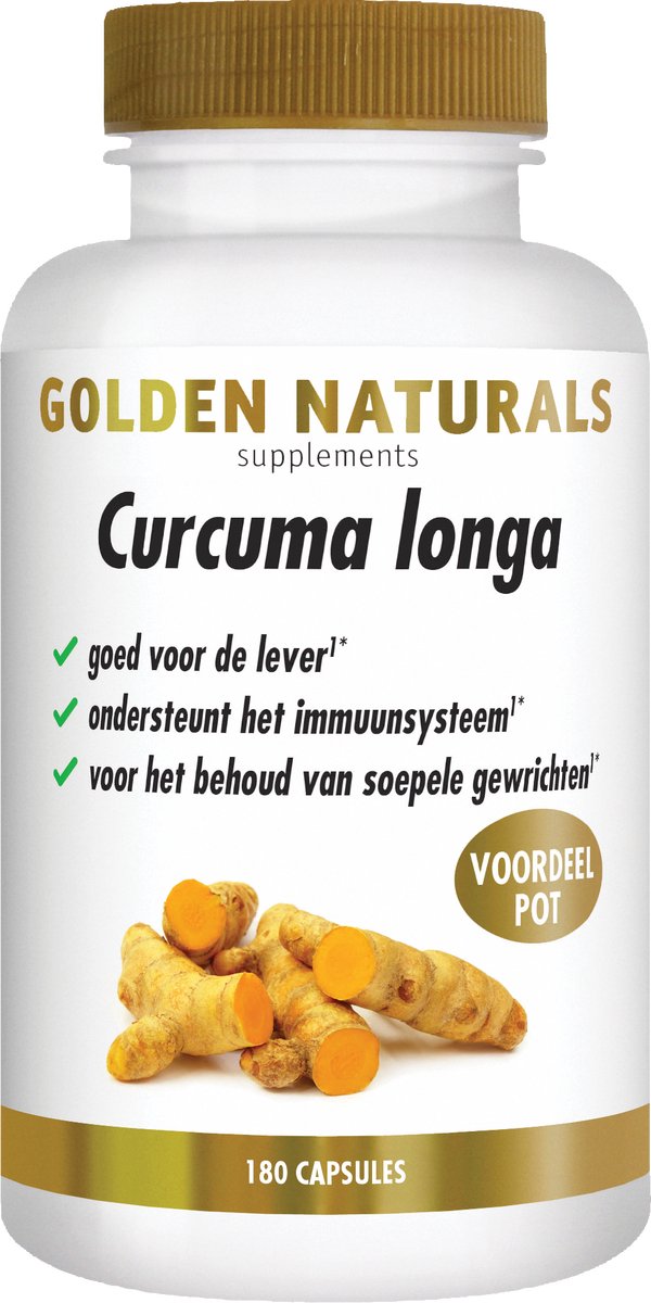 Golden Naturals Curcuma longa (180 veganistische capsules)