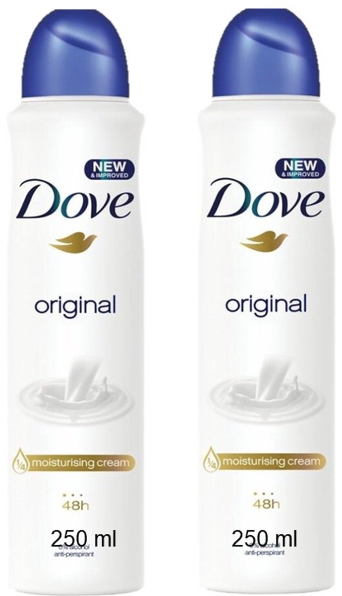 Dove Deo Spray XL Original - Voordeelverpakking 2 x 250 ml