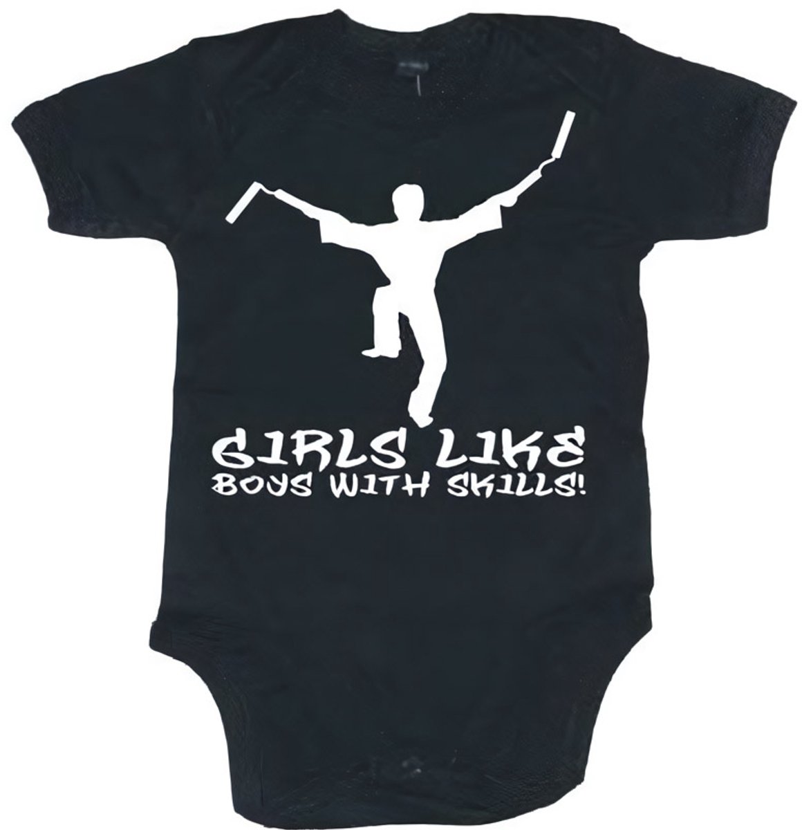 Hybris Kinder Girls Like Boys With Skills Body SH-13-BT086-L70 Black-6-12Monate