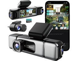 Dashcam voor auto voor en achter – Dual dashcam – Voor- en achtercamera – Autocamera – Full HD dashcam – Dashcam met nachtzicht – Dashcam met bewegingssensor – Groothoeklens – Parkeermodus – Loop recording – Dashcam met SD-kaart