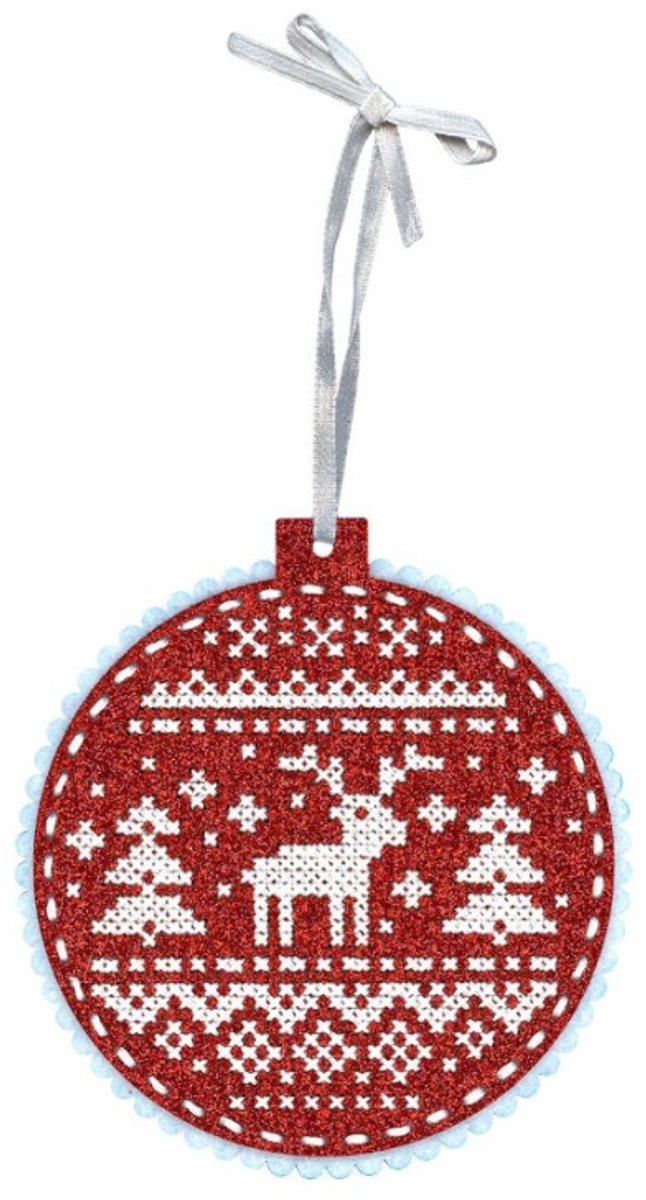 Kruissteek Borduurpakket Kerstboomhanger - Deer ST-972