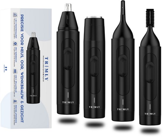 Trimly 4-in-1 Neustrimmer Mannen – Oplaadbaar – Wenkbrauwtrimmer – Baardtrimmer