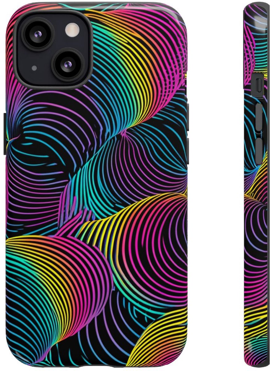 Kleurrijk Psychedelisch Optisch Patroon – Telefoonhoesje Geschikt voor iPhone 13