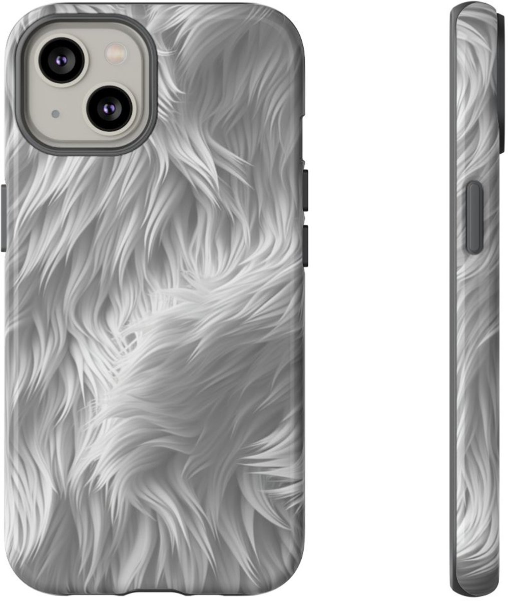 Wit Bontstructuurpatroon – Telefoonhoesje Geschikt voor iPhone 14
