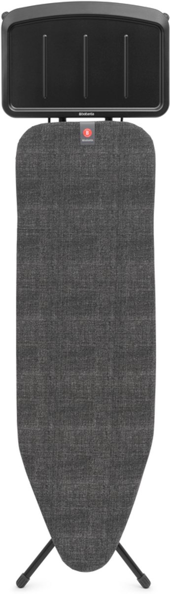 Strijkplank B 124x38 cm Denim Antraciet met solide stoomunithouder - Anthracite 25