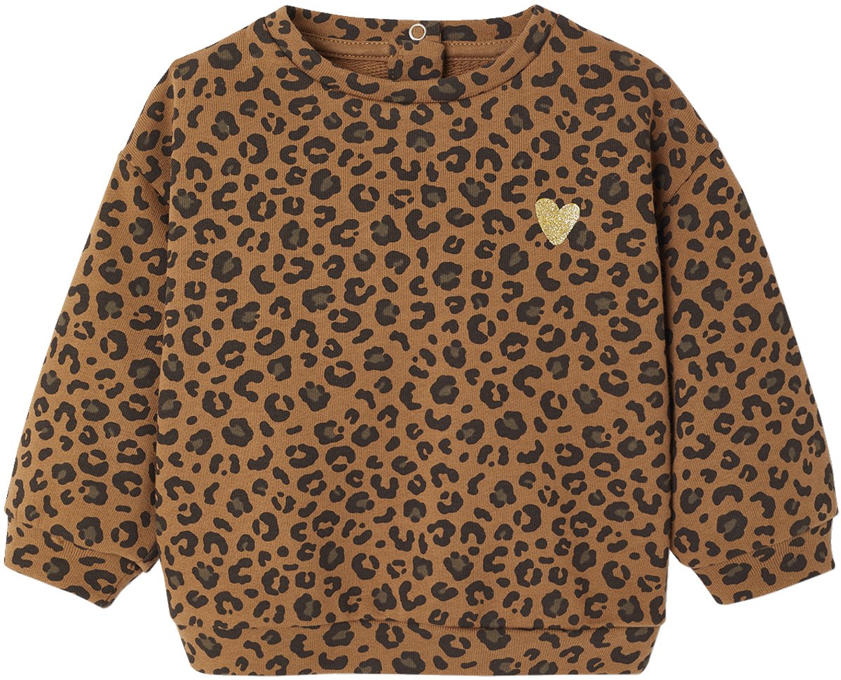 Envie de fraise Babysweater met luipaardprint capsulecollectie moeder-dochter ENVIE DE FRAISE