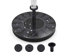 Nines Solar Fontein (op Zonne-Energie) – Milieuvriendelijk en Sfeervol – Drijvende Fontein met Waterpomp - voor Tuin / Vijver / Vogelbad / Waterschaal – Verschillende Sproei Effecten - ⌀16 cm