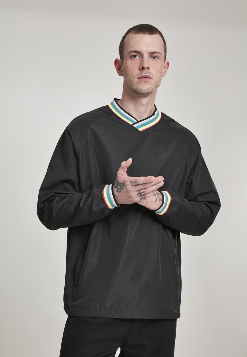 Urban Classics Warm Up Pull Over Sweater/trui M Zwart