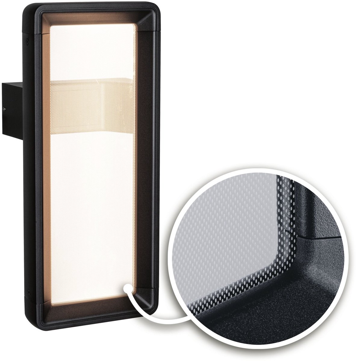 LED-wandarmatuur voor buiten Reana Schemergestuurde bewegingsmelder (HF) IP44 hoekig 176x403 mm 3000K 2x3W 2x130lm 230V Antraciet Metaal