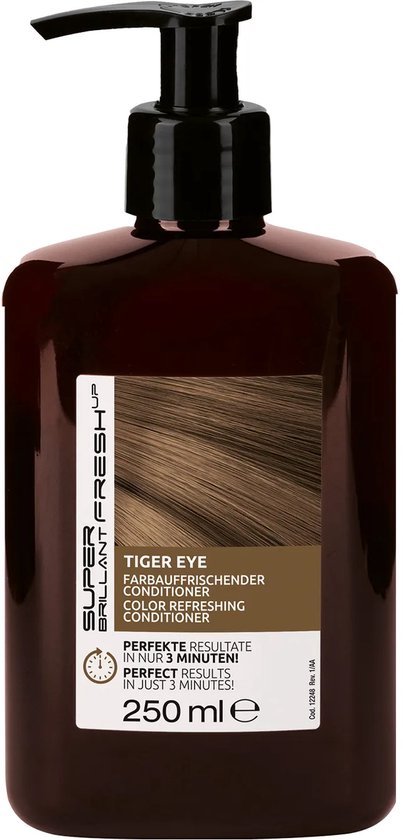 Flacon de conditionneur brun avec pompe, conditionneur rafraîchissant couleur "Tiger Eye", 250 ml.