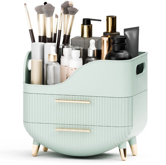 Foto: Organess make up organizer opbergdoos skincare organizer make up koffer groen