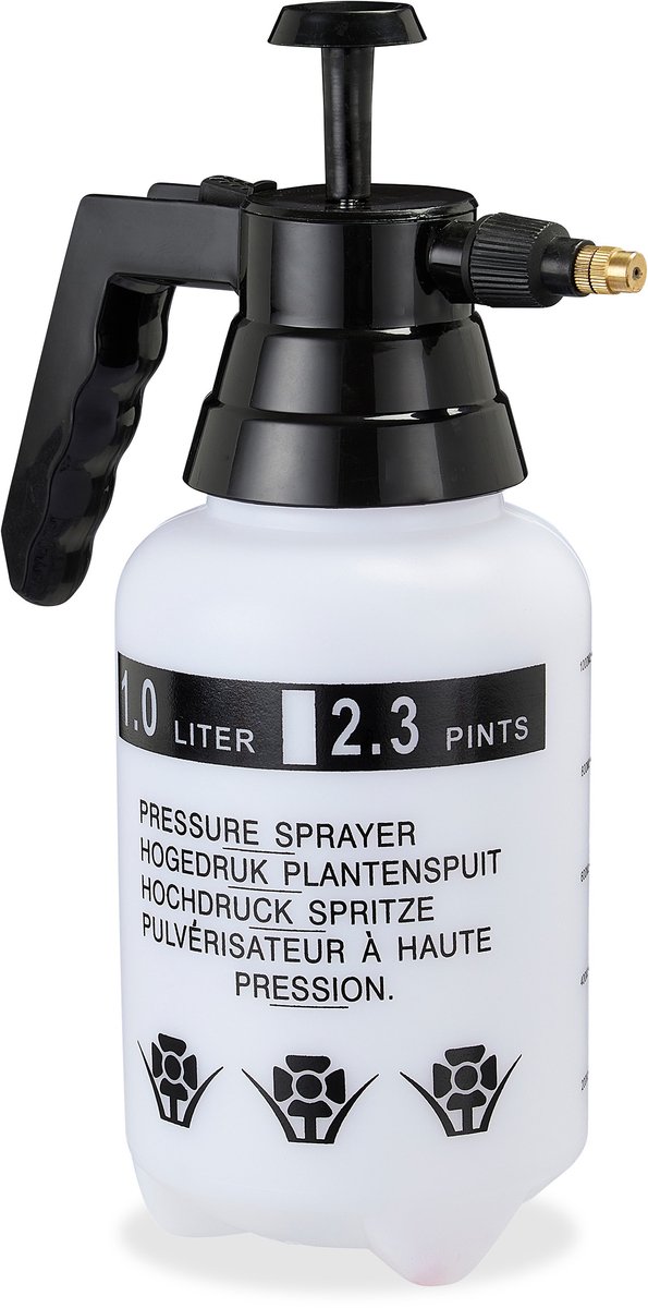 10x drukspruit 1 l - plantenspuit - onkruidspuit - druksproeier - handspuit tuin — afbeelding 2