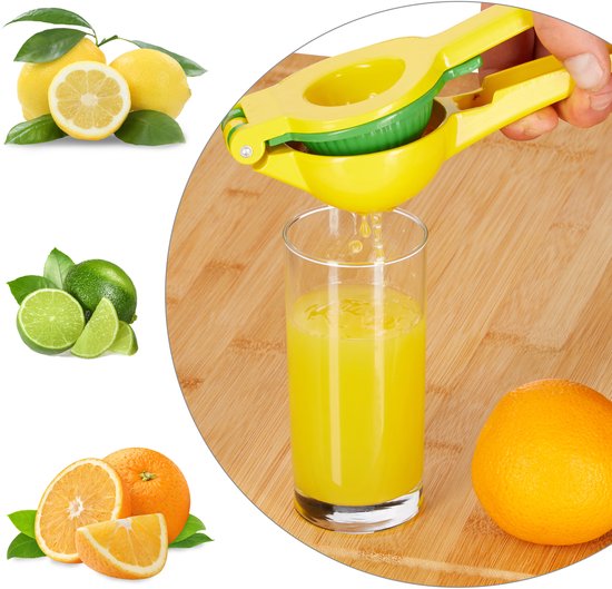 4 x handmatige citruspers - stabiele pers voor citroenen en limoenen - geel — afbeelding 4