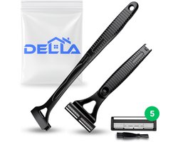 Back Shaver Zwart - Rug Scheermes - Rughaar verwijderaar - Rug scheren - Inklapbaar - Incl. Mesjes - voor Rug Scheren - Benen Scheren - Rughaar Verwijderen - Back & Body Shaver - Bodygroomer