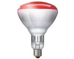 Philips BR125 Infraroodlamp E27 250W 1200K 230V - Warmtelamp - Rood Licht