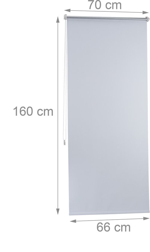 relaxdays 3 x store enrouleur thermique blanc - isolant - sans perçage - occultant - 70x160cm