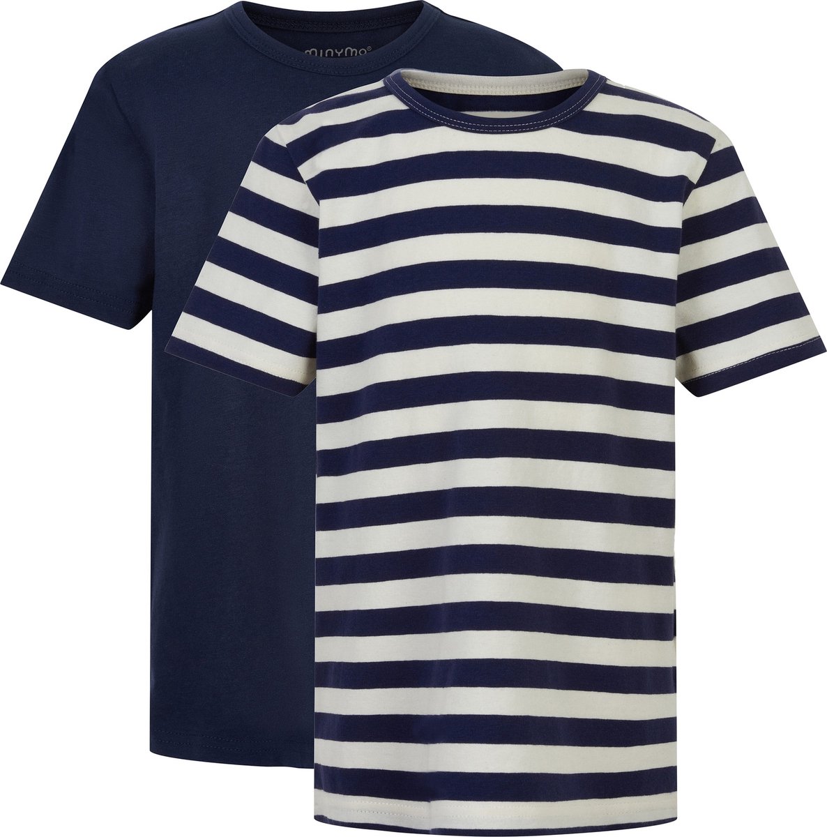 Minymo Kinder Basic 32 T-Shirt (2er Pack) Marshmallow-86