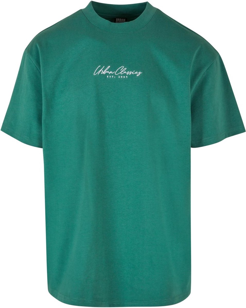 Urban Classics Oversized Mid Embroidery Heren T-shirt L Groen