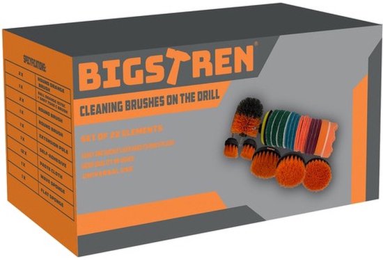 Jeu de 22 brosses pour perceuse | Brosse à récurer | 6 tailles de brosses Drill | Brosses de nettoyage pour intérieur et extérieur | 50 mm / 100 mm / 120 mm / 89 mm