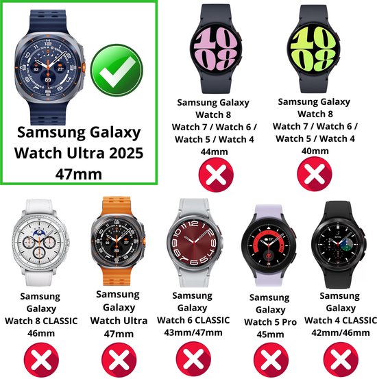 Samsung Galaxy Watch Ultra 2025 47mm - Hoesje Harde beschermhoes transparant scherm gehard glas