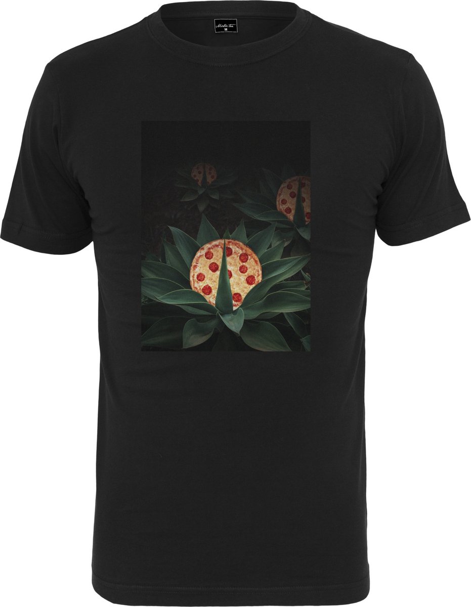 Mister Tee Pizza Plant Heren T-shirt L Zwart