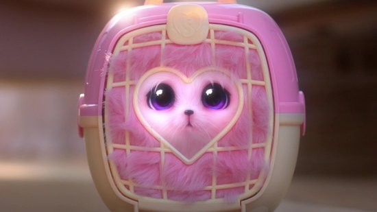 Scruff a Luvs - Roze Mystery Knuffel in Draagmand - Puppy, Kitten of Konijntje