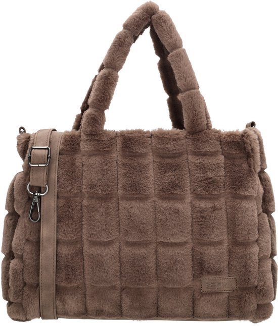 Sac à main Zebra Trends Milou - Sac à bandoulière - Cabas - Bont - Taupe foncé