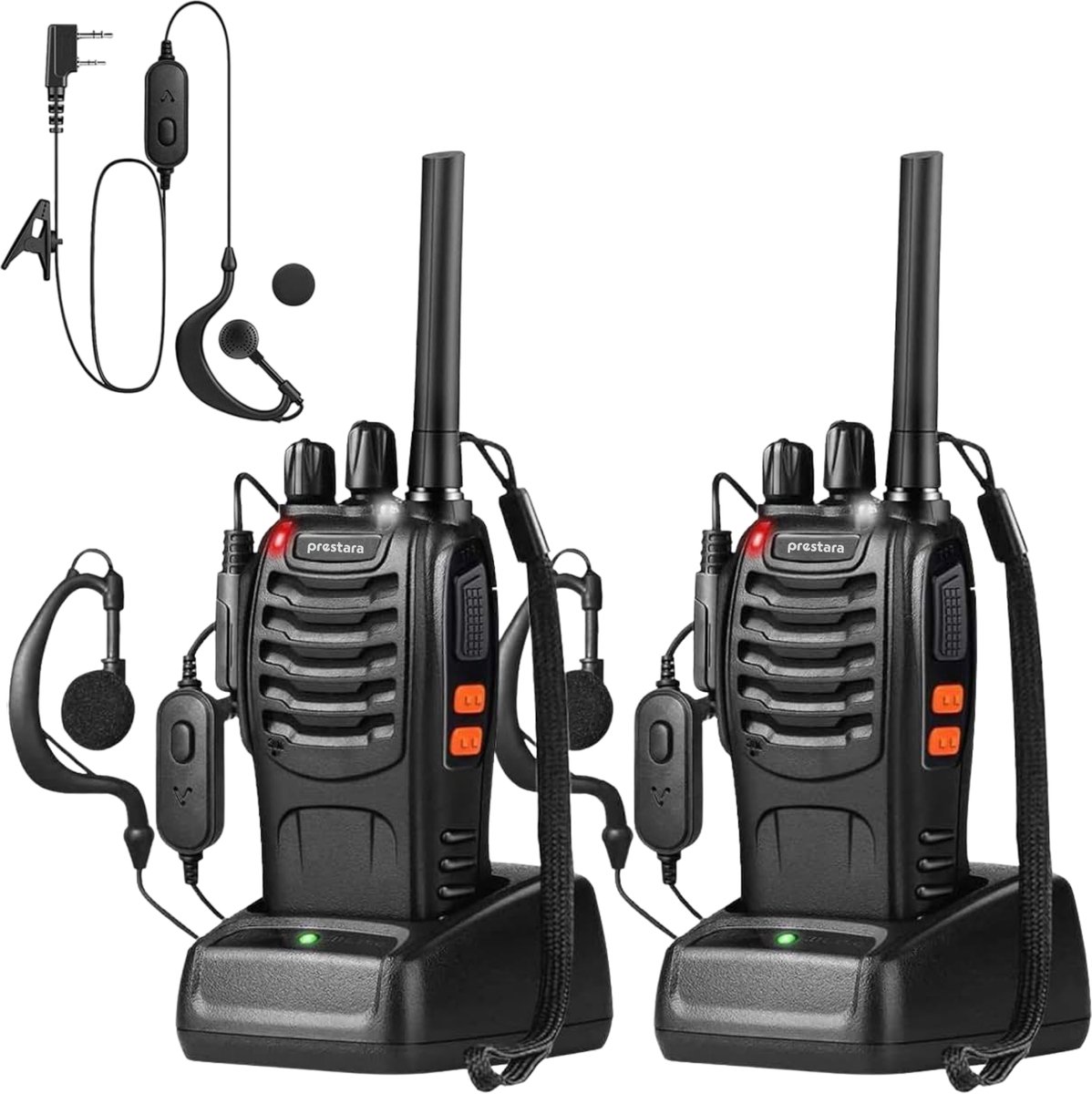 Portofoon 2 Stuks - Walkie Talkie - 5 km Bereik - Met LED Zaklamp